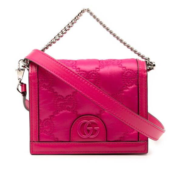 Gucci Handbags - GUCCI Authentic Pink Leather GG Marmont Shoulder Bag